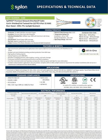 Syston Cat8 Ethernet Cable Patch 10ft Black ، 2000MHz 2GHz 40GB Solid Bare Copper S/FTP محمي ، 22/4 22 AWG 4 زوج CMR CL2R FT4 ، كابل شبكة LAN للداخلية/الخارجي POE PC المحمول المحمول in Kuwait