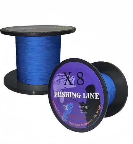 Braided Fishing line 8 Strands 328 Yards high wear-Resistant and high tensile Fishing line Suitable for Freshwater and Saltwater Fishing. The Best Choice for Fishing Giant Fish. in Saudi Arabia