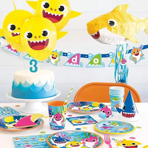 Unique Multicolored Baby Shark Blowouts (8-Pack) - 8.5" - Paper Party Favors for Birthdays and Celebrations in Saudi Arabia