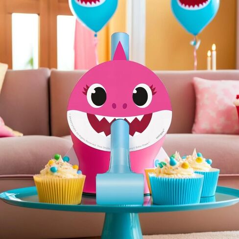 Unique Multicolored Baby Shark Blowouts (8-Pack) - 8.5" - Paper Party Favors for Birthdays and Celebrations in Saudi Arabia