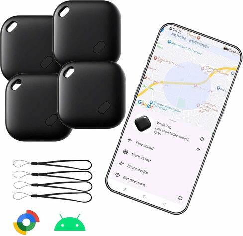 Tag Air for Android 1 Pack ، علامات تعقب Android المعتمدة من Google ، علامات ذكية لنظام Android لـ Google Find My Guide (Find Hub) APP Finder/Luggage Tracker/Outer Locator للمحفظة ، حقيبة أسود in Kuwait