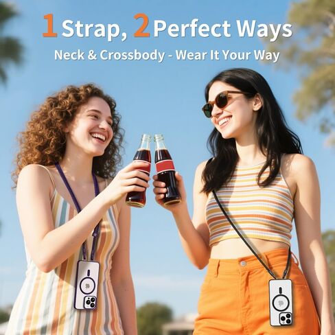 Phone Lanyard, Anti-Theft Crossbody Strap for iPhone, Adjustable Cell Phone Neck Holder with Non-Adhesive Tether Tabs in Saudi Arabia