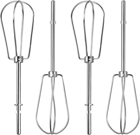 4Pcs W10490648 Hand Mixer Attachment Beaters for KitchenAid, Replacement Beaters for Kitchenaid Hand Mixer KHM2B, AP5644233, PS4082859 - Turbo Beaters for Kitchenaid Hand Mixer in Kuwait