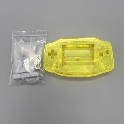 Hzxkqmil Replacement Housing Shell Transparent Case Cover for Game Boy Advance GBA Console, Full Housing Case with Buttons and Screwdrivers Kit (Clear Yellow) in Saudi Arabia