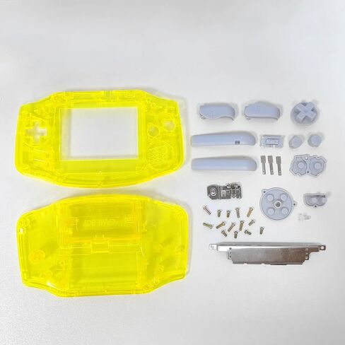 Hzxkqmil Replacement Housing Shell Transparent Case Cover for Game Boy Advance GBA Console, Full Housing Case with Buttons and Screwdrivers Kit (Clear Yellow) in Saudi Arabia