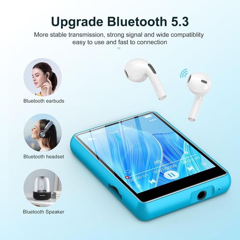 HiFi MP3 Player Lossless DSD High Resolution Digital Audio Music Player, Portable High Definition Portable Audio Player with 128GB Memory Card Supports up to 256GB. in Saudi Arabia