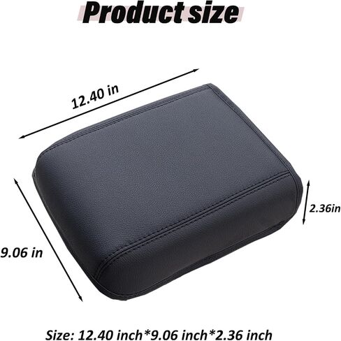 JKCOVER Premium Center Console Cover Compatible with Toyota Tacoma 2016 2017 2018 2019 2020 2021 2022 2023 PU Leather Car Armrest Cushion Protector (Black) in Saudi Arabia