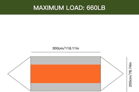 Outdoor Large Hammock for Camping Hammocks Gear for The Backpacking Survival Travel Portable Lightweight Parachute Nylon,Sturdy and Durable Up to 660lbs (Orange) in Saudi Arabia