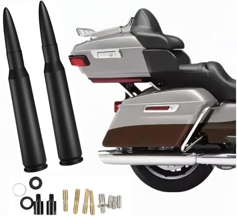MODIGT 5.3" Short Antenna for 1989-2025 Harley Davidson Electra,Road,Street Glide,Tour,Trike-Optimized FM/AM Reception-Harley Davidson Accessories (2 Pack) in Saudi Arabia