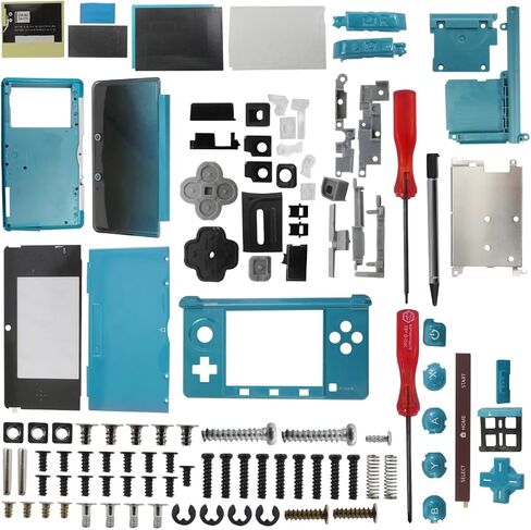 Full Housing Case, 3DS Replacement Housing, 3DS Shell Replacement, Cover Shell Repair Parts, Full Set Replacement Case Kit for Nintendo 3DS Replacement Parts (Aqua Blue) in Saudi Arabia