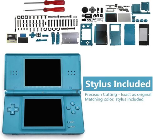 Full Housing Case, 3DS Replacement Housing, 3DS Shell Replacement, Cover Shell Repair Parts, Full Set Replacement Case Kit for Nintendo 3DS Replacement Parts (Aqua Blue) in Saudi Arabia