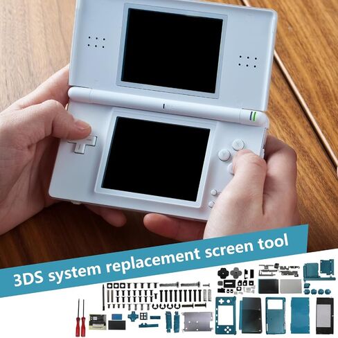 Full Housing Case, 3DS Replacement Housing, 3DS Shell Replacement, Cover Shell Repair Parts, Full Set Replacement Case Kit for Nintendo 3DS Replacement Parts (Aqua Blue) in Saudi Arabia