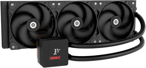 Enermax liqmax V4 360mm AIO CPU CAPU COWNER W/DIGNT DISTREAL ، 3x 120mm Silentflow PWM FAN 390W TDP ، for Intel 1851/1700/1200/115X ، AMD AM5/AM4 in Kuwait