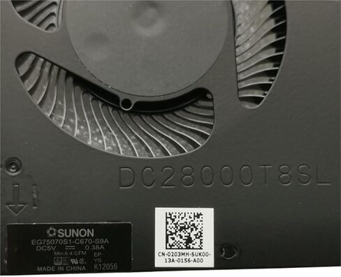 0203MH 01JYXG لـ G15 5510 5511 5515 GTX1650 محمول تبريد مروحة مروحة مروحة التدفئة الرادياتير 203MH 1JYXG (GPU FAN CN-0203MH) in Kuwait