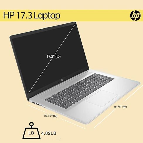 HP 17.3" FHD Laptop for Business & Students - w/External DVD Drive & Office Lifetime License, AMD Ryzen 5 7430U CPU, 250 Nits IPS Display, Webcam, Wifi6, Win 11 Pro (64GB RAM 2TB SSD) in Saudi Arabia