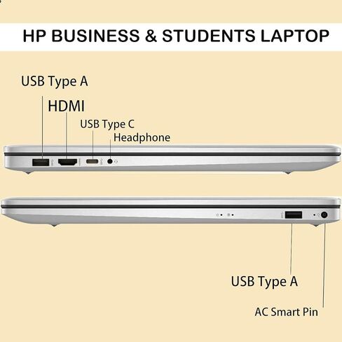 HP 17.3" FHD Laptop for Business & Students - w/External DVD Drive & Office Lifetime License, AMD Ryzen 5 7430U CPU, 250 Nits IPS Display, Webcam, Wifi6, Win 11 Pro (64GB RAM 2TB SSD) in Saudi Arabia