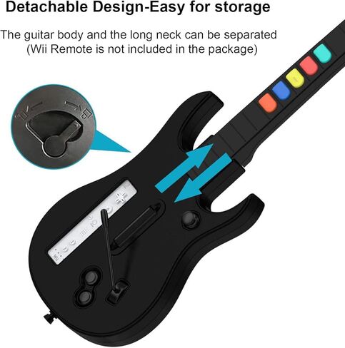 NBCP Guitar Hero Wii, Wireless Guitar for Wii Guitar Hero Clone Hero and Rock Band Games (Excluding Rock Band 1) in Saudi Arabia