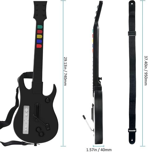 NBCP Guitar Hero Wii, Wireless Guitar for Wii Guitar Hero Clone Hero and Rock Band Games (Excluding Rock Band 1) in Saudi Arabia