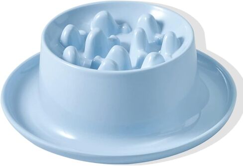 أوعية تغذية بطيئة للقطط المرتفعة، أوعية تغذية مرتفعة للحيوانات الأليفة للقطط والكلاب الصغيرة، مضادة للانزلاق وتبطئ تناول الطعام ومضادة للقيء وتحمي العمود الفقري، أوعية صالحة للطعام، سميكة ومتينة - 22 درجة فهرنهايت ~ 248 درجة فهرنهايت (أبيض) in Kuwait