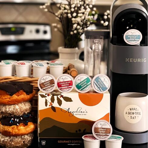 Angelino's Coffee, 96 Count, Compatible with Keurig 2.0 K-Cup Brewers (Half Caff, 96 Count) in Saudi Arabia