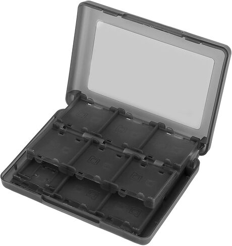 Kimiss Black 28 in 1 Card Card Case - PP Blastic Cartorge Box for 3DS DSL DSI LL ، علبة بطاقة ذاكرة صديقة للبيئة مع تصميم الجيب (أسود) in Saudi Arabia