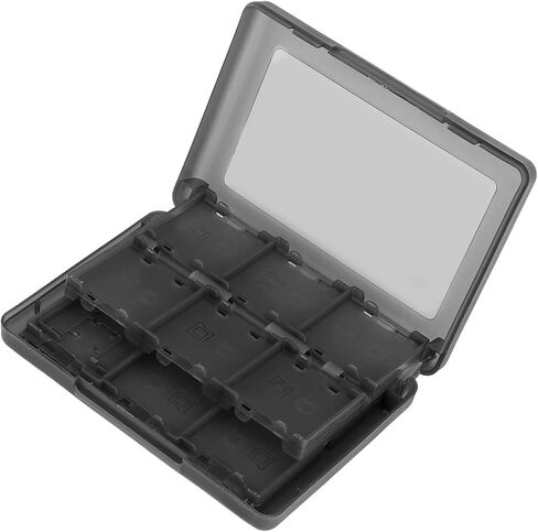 Kimiss Black 28 in 1 Card Card Case - PP Blastic Cartorge Box for 3DS DSL DSI LL ، علبة بطاقة ذاكرة صديقة للبيئة مع تصميم الجيب (أسود) in Saudi Arabia