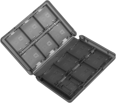 Kimiss Black 28 in 1 Card Card Case - PP Blastic Cartorge Box for 3DS DSL DSI LL ، علبة بطاقة ذاكرة صديقة للبيئة مع تصميم الجيب (أسود) in Saudi Arabia