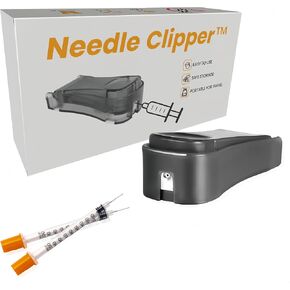 Pro Needle Clipper & Storage – Safe Sharps Disposal for Diabetics | Cuts 28G-31G Needles (3/16" to 1/2") | Holds 3000+ Tips | Insulin Pen, Syringe, Sewing & Fishing Hook Cutter