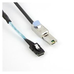 2M SFF 8088 External S-AS 26pin Male to Internal S-AS 36pin (SFF-8087) Male Left Angled Cable(1M,Straight Head)