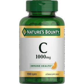 Nature's Bounty Pure Vitamin C-1000 mg - 100 Caplets, Pack of 4