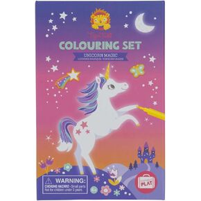 Tiger Tribe Coloring Set - Unicorn Magic - Take Along Traveling Kit - All Supplies Included - Easy Clean Up and Storage - Ages 4+ - 60237 in Kuwait