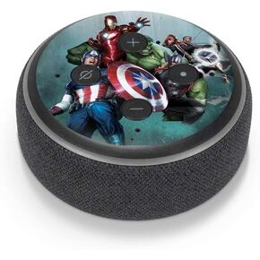 Skinit Decal Audio Skin Compatible with Amazon Echo Dot 3 - Officially Licensed Marvel Avengers Attack Design