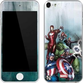 Skinit Decal MP3 Player Skin Compatible with iPod Touch (5th Gen&2012) - Officially Licensed Marvel Avengers Blue Logo Design