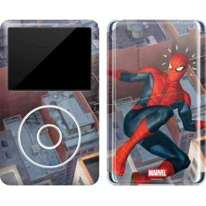 Skinit Decal MP3 Player Skin Compatible with iPod Classic (6th Gen) 80GB - Officially Licensed Marvel Spiderman Web Throw Design