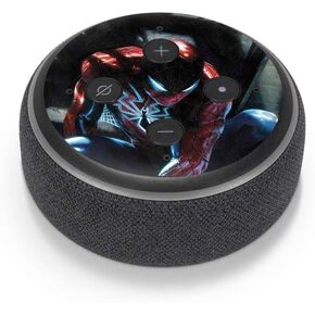 Skinit Decal Audio Skin Compatible with Amazon Echo Dot 3 - Officially Licensed Marvel Spiderman Crawling Spiderman Design