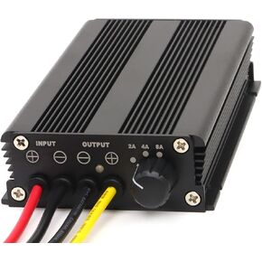 Powerwerx DCDC-8A 14.5V ، 8A شاحن بطارية DC-to-DC قابل للتعديل لبطاريات 12V LIFEPO4