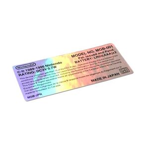 GBP Game Boy Pocket Holographic Model Label Silver