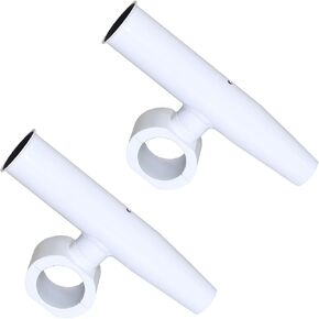 2 pcs t-top rod حامل مشبك الألومنيوم واحد على الملاءمة 1.5 "، 1.875" ، 2 "بوصة برج أفقي أو قارب صيد عمودي/مميل بعد/سكة حديد