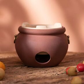 Chaozhou Imperial Kiln Rare red Clay Charcoal Stove Tea Set Kung Fu Tea Stove Outdoor Heating Stove Barbecue Oven Clay Stove (Old Rock Clay Charcoal Stove)