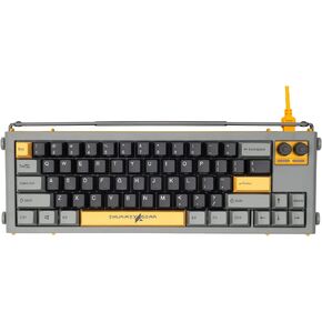 Shurikey 65% Mechanical Gaming Keyboard with Varmilo EC V2 Rose Switch, White LED Backlit, Wireless and Bluetooth Keyboard for Windows Mac OS Android - Hanzo 001