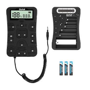 Dlyfull B2 Black Battery Tester and B4 Universal Batter Tester, 3X AAA Batteries Included