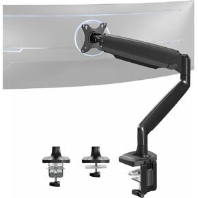 VIVO Premium Aluminum Heavy Duty Single Monitor Arm for Ultrawide Monitor up to 40 inches and 30 lbs, Desk Mount Stand, Pneumatic Height, Max VESA 100x100, Black, STAND-V110Q