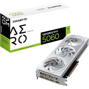Gigabyte Geforce RTX 5060 Aero OC 8G Graphics Card ، 8GB 128-Bit GDDR7 ، PCIE 5.0 ، Windforce Cooling System ، GV-N5060Aero OC-8GD VIDEO