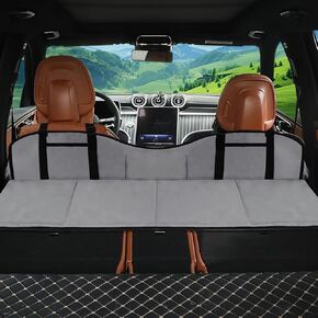 لوحة تمديد مقعد خلفية متوافقة مع طراز تسلا Y/3 ، RAV4 ، CRV ومعظم السيارات ، سيارات الدفع الرباعي ، مرتبة سفر للسيارات القابلة للطي للنوم ، وزيادة مساحة التخييم في سرير السيارة (رمادي) (رمادي)