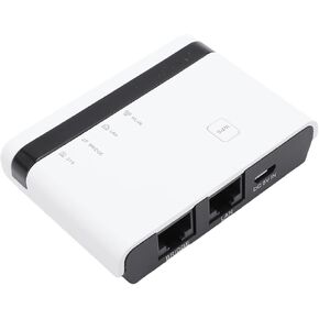Wireless Print Server, 10/100Mbps Ethernet to USB 2.0 Network Print Server, Share up to 4 Printers, Ethernet USB Printer Server Adapter for Win7 8 10 11, for OS X (with Power Cord)