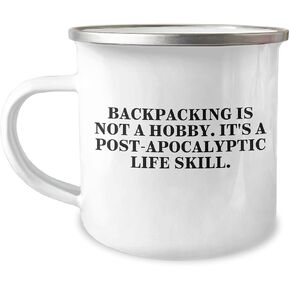 Backpacking Mugs for Christmas Unique Gifts from Friends - Funny Camping Mug with Inspirational Quote