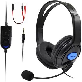 Wired Headset with Noise-Cancelling Mic for PC, Laptop, Mac - Over-Ear Office Computer Headset Headphone with Volume Control, Mic Mute, Telephone Headsets For Zoom, Skype, MS Teams, Call Centers