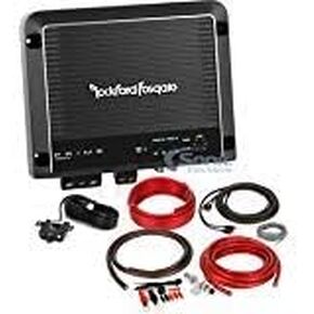 Rockford Fosgate R500x1d Prime Series Class D Monoblock Amplifier + BAK42 COMPLICE CCA 4 GAUGE WIRINCHING مع رابطات RCA ثنائية القناة