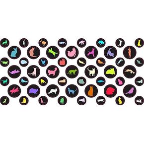 StickerTalk Cat Camera Dots Webcam Covers, 1 Sheet of 32 Stickers at 0.25 inches Diameter, 21 Stickers at 0.375 inches Diameter.
