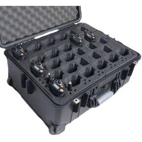 Case Club case to fit 28 Motorola APX 6000 Two-Way Radios. Pre-Cut, Heavy Duty, Wheeled, & Waterproof